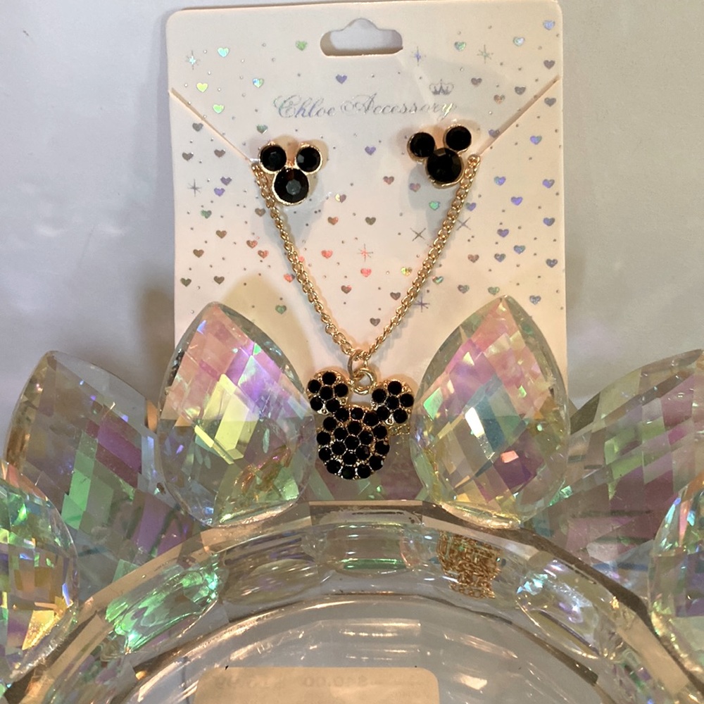 CHLOE ACCESSORY MIINNE MOUSE GOLD TONE 10 1/2 Inches NECKLACE NEW
